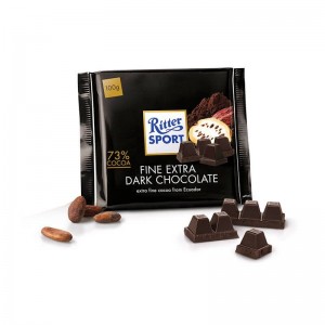 Ritter Sport Fine Extra Dark Chocolate With Cocoa From Ecuador Chocolate 100 Gm