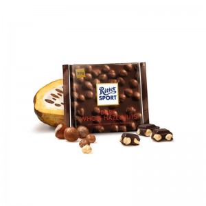 Ritter Sport Dark Whole Hazelnuts Chocolate 100 Gm