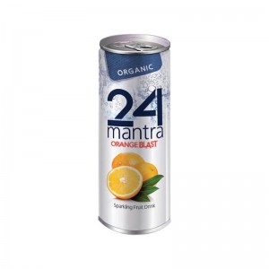 24 Organic Mantra Orange Blast Sparkling Fruit Drink 250 Ml