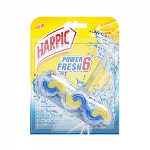 Harpic Power Fresh 6 Toilet Rim Block Citrus - 39g