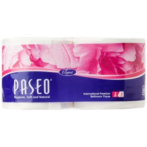 Paseo Tissues Toilet Roll 3 Ply - 300 Pulls (2 Rolls)