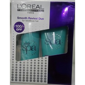 Loreal Professionnel hair spa Smooth revival shampoo 230ml and Conditioner 200ml combo