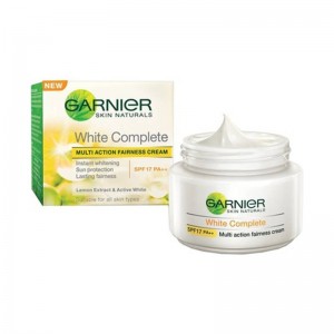 Garnier skin naturals white complete multi action fairness cream SPF 17 PA ++ 18 Gm