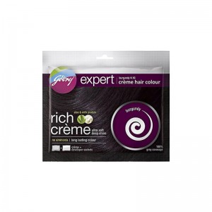 Godrej Expert rich Cream Hair Colour Burgundy 4.16 Aloe & Milk Protein 62 Gm + 50 ml