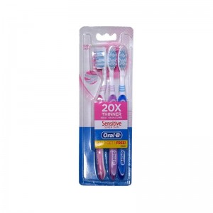 Oral -B Sensitive Super Thin Toothbrush Buy 2 Get 1 Free 3 pcs pack
