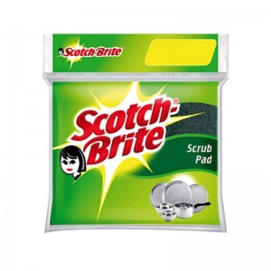 Scotch brite scrub pad size 7.5 x 7.5 cm 1 Pcs