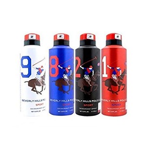 Beverly Hills Polo Club Deodorant For Men- Combo of 4 (175 ml each)