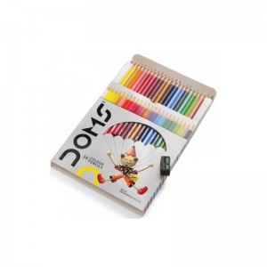 Doms Colour Pencils with Sharpener 24 Shades