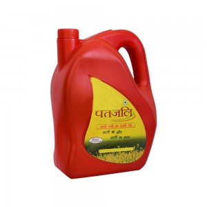 Patanjali Kachi Ghani Pure Mustard Oil (Jar) 5 lt