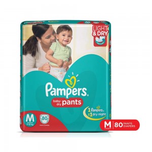 Pampers Baby Dry Pants Diaper (M) 80 units