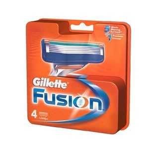 Gillette Fusion - Manual Shaving Razor Blades (Cartridge), 4 pcs