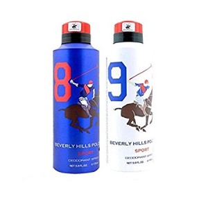 Beverly Hills Polo Club Combo of 2 Deodorants No 8 & No 9 Men - 175 ml (175 ml each)