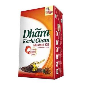 Dhara Oil - Mustard (Kachi Ghani), 1 ltr Carton