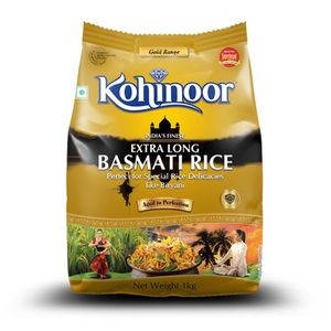 Kohinoor Basmati Rice - Extra Long, 1 kg Pouch