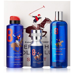 Beverly Hills Polo Club Gift Set 8 for Men (Eau De Toilette, Body Wash and Deodorant)