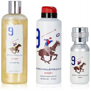 Beverly Hills Polo Club Gift Set 9 for Men (Eau De Toilette, Body Wash and Deodorant)