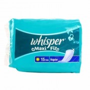 Whisper Maxi Fit Regular Sanitary Pads 15Pads