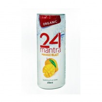 24 Organic Mantra Mango Blast Sparkling Fruit Drink 250 Ml