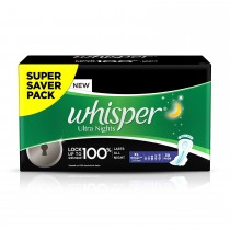 Whisper Ultra Overnight Sanitary Pads XL Wings - 30 Piece Pack