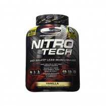 MuscleTech NitroTech Protein Powder, Whey Isolate + Lean MuscleBuilder, Vanilla, 3.97 lbs