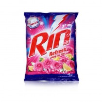 Rin refresh lemon and rose detergent powder free 3 comfort pouch 1 Kg