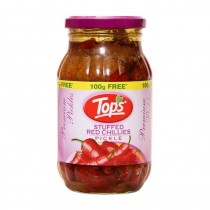 Tops Stuffed Red Chilli Pickle 400g