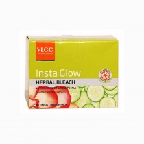 VLCC Insta Glow Herbal Bleach With Cucumber & Rose Petals Pack 342g