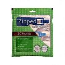 Zipped Silver Pouches 10 pcs pack