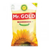 Mr. Gold Refined Oil - Sunflower, 1 ltr Pouch