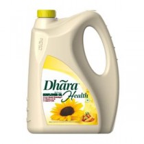 Dhara Refined - Sunflower Oil, 5 ltr Can