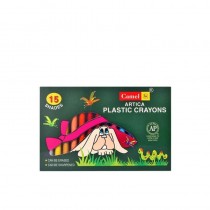Camel Plastic Crayons - free 1 eraser & 1 sharpener inside 15 Shades