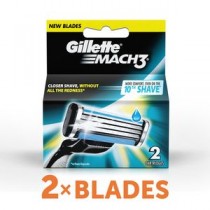 Gillette Mach 3 - Manual Shaving Razor Blades (Cartridge), 2 pcs